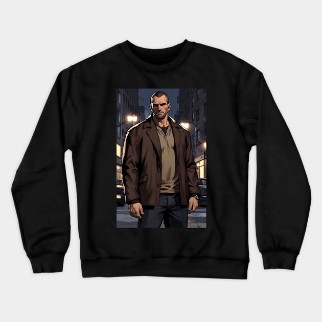 GTA Niko Bellic Crewneck Sweatshirt by YourStyleB